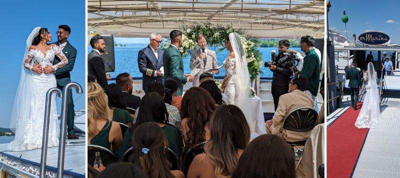 Feedback Hochzeit auf dem Schiff erMarina Bodensee Fotos des Brautpaares im Hafen Ermatingen