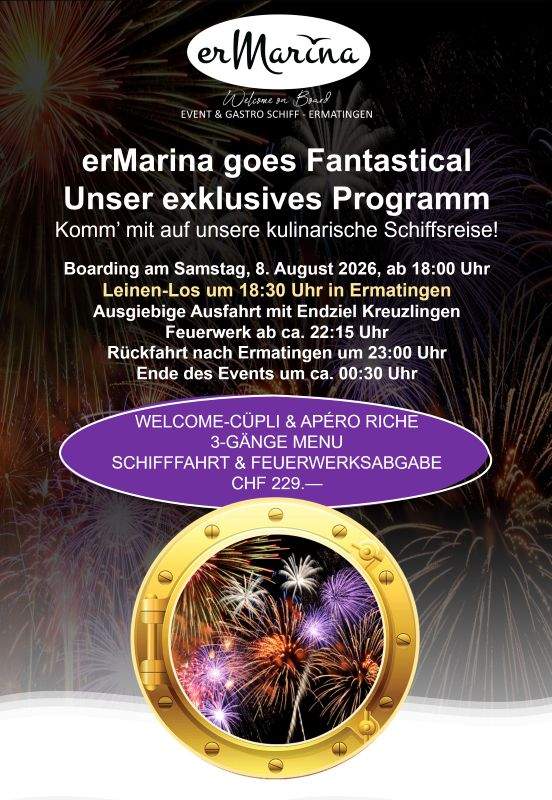 Fantastical-Seenachtsfest-Feuerwerk-2026-Programm Seenachtsfest Fantastical auf dem Schiff erMarina erleben -Programm für 2026