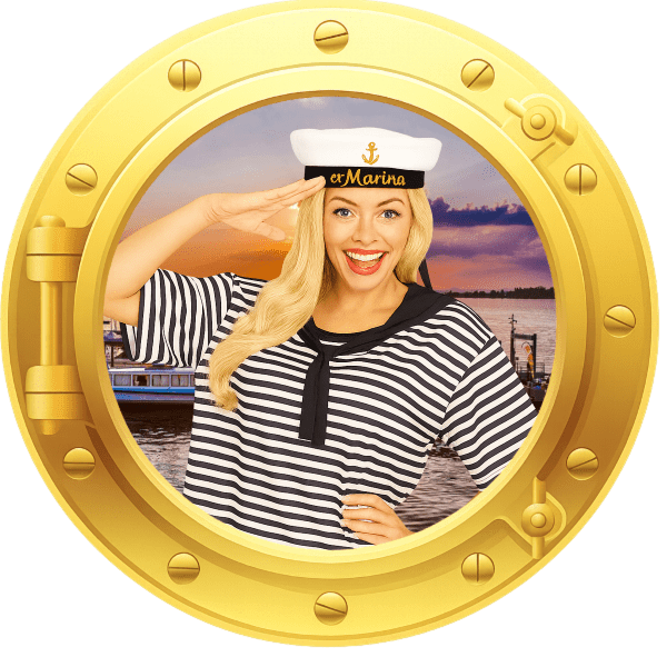 Matrosin im Bullauge Icon für Eventlocation für Firmen- und Privatevents oder Hochzeiten auf dem Eventschiff erMarina Bodensee